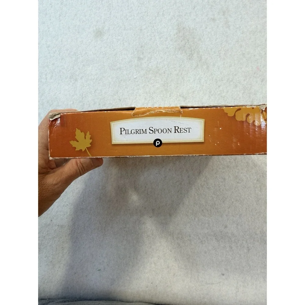 Publix 2018 Limited Edition Pilgrim Ceramic Spoon Rest W/ Box Thanksgiving READ